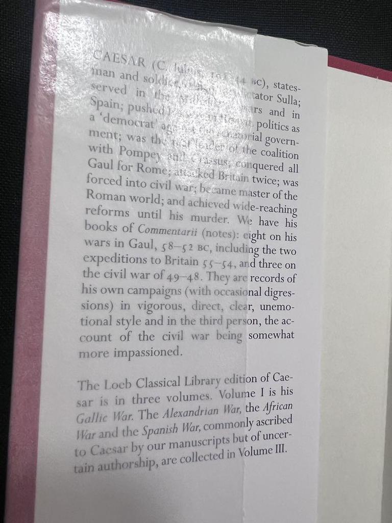 [USED] Caesar's "The Civil War" Latin original-English translation, Loeb Press