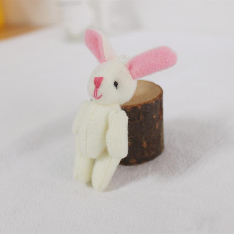 Fashion cute cartoon plush doll teddy bear brooch cute little white rabbit pin girl clothes bag accessories