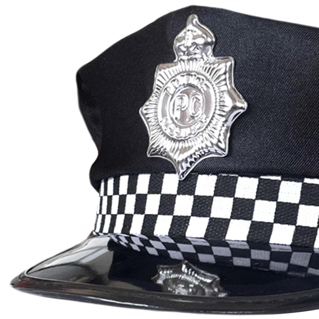 Kids Police Officer Hat Headgear Cosplay Children Police Hat for Fancy Dress