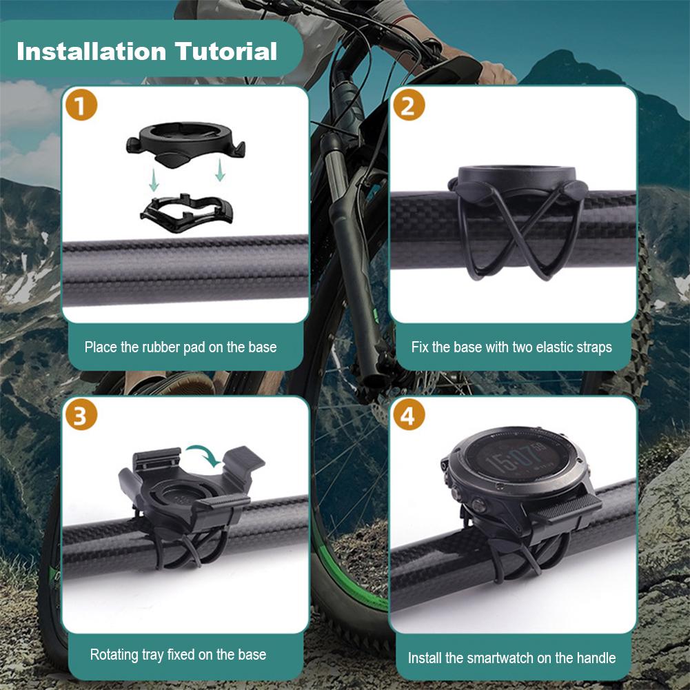 Soporte para velocímetro de bicicleta de 20/22/26mm, soporte para cronómetro de bicicleta extraíble, Base para cronómetro de bicicleta de montaña QuickFit para Garmin