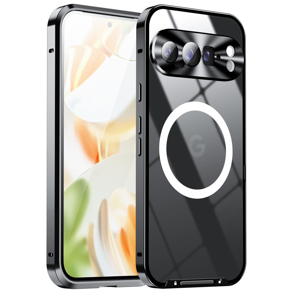 For Google Pixel 9 Pro Magnetic Case Metal Frame Matte Phone Cover