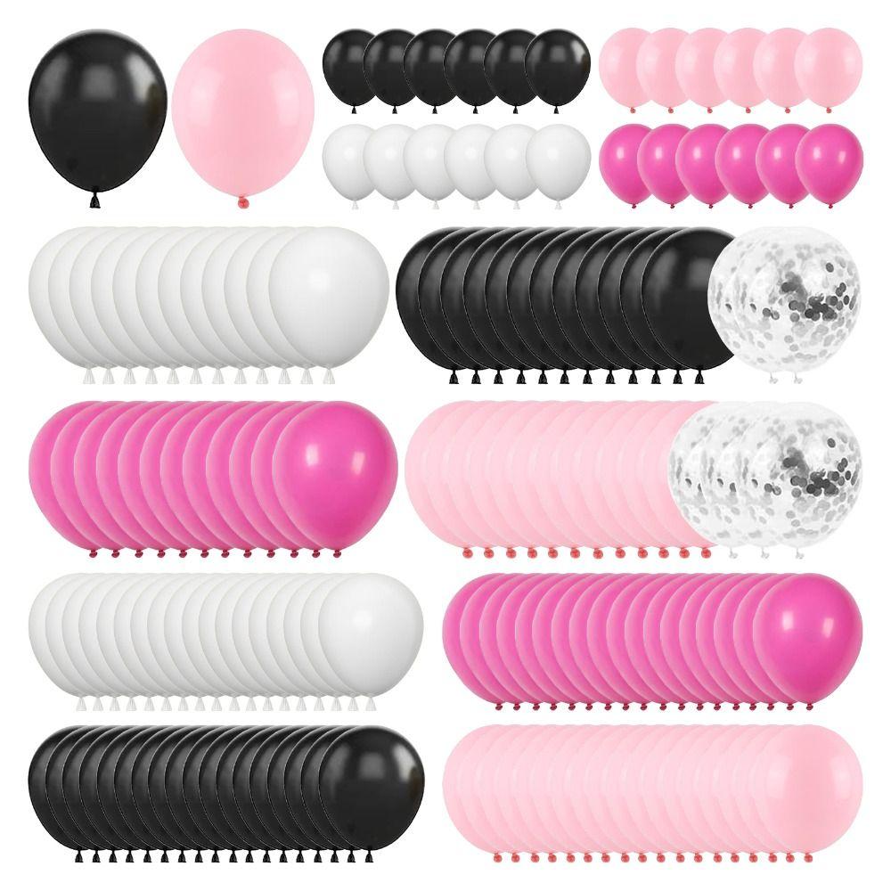 

Макарон Розовый Черный Белый Воздушный Шар Гирлянда Комплект Юбилеи Свадьбы Девушки