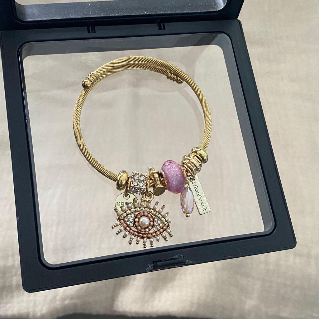 Panjia Dora Women's Stainless Steel Beaded Bracelet - European American Versatile Luxury Jewelry