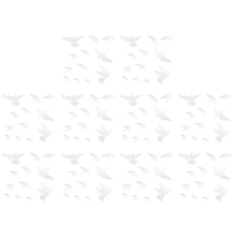 1-10sets Window Alert Bird Stickers Anti-Collision Fly Pigeon Wall Sticker Home Decoration Self-Adhesive Silhouettes Decal Decor