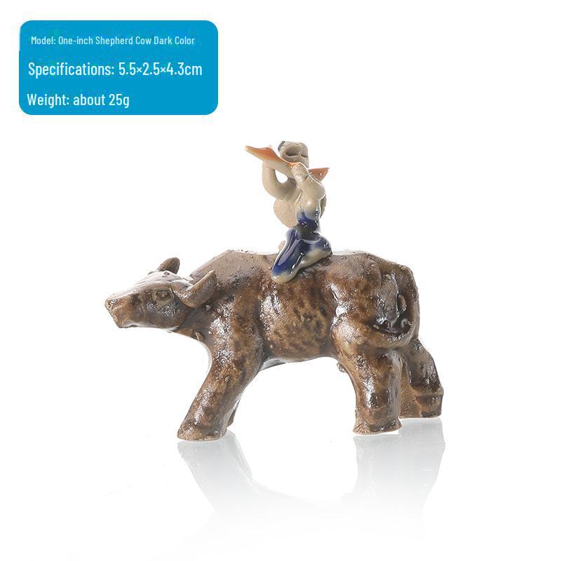 Ceramic Animal Ornaments for Aquarium Landscaping - Includes Duck, Cow, Crane, and Mandarin Duck.