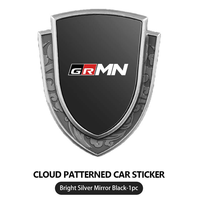 Car Styling 3D Shield Metal Emblem Badge Sticker Decoration Decal For Toyota GR MN Corolla Yaris Aygo Prius RAV4 Crown CHR Camry
