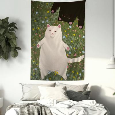 Funny Cute Lovers Cat Printed Large Wall Tapestry Hanging Tarot Hippie Wall Rugs Dorm Art Home Decor