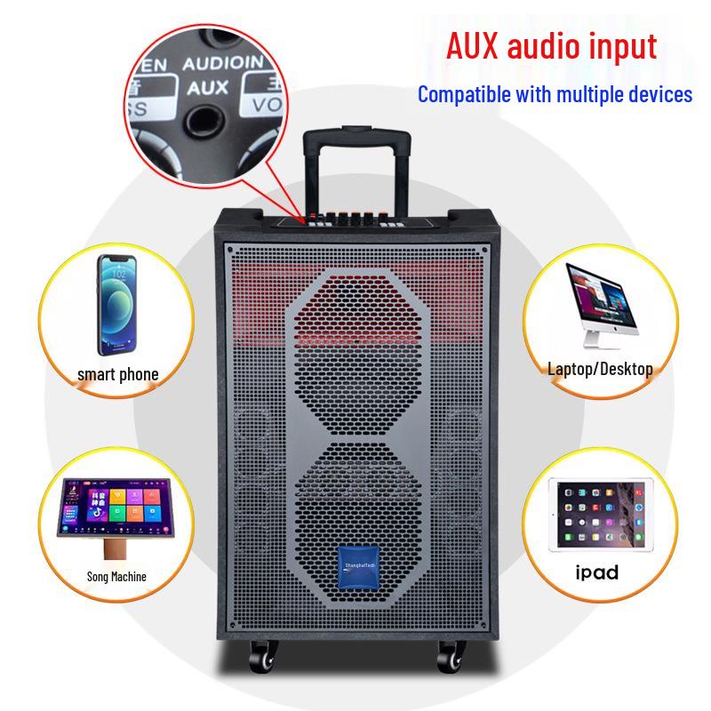 High Power Portable Bluetooth Speaker: Square Dance, Outdoor Use, Home Amplifier, and Singing Performance