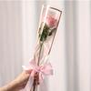 50pcs Rose Flower Packaging Bag Bouquet Transparent Glass Paper Single Branch Flower Packaging Paper Valentine's Day Gift