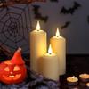 LED Battery-Powered Timer Candle with Remote Control - Romantic Water Drop Effect for Home Decor