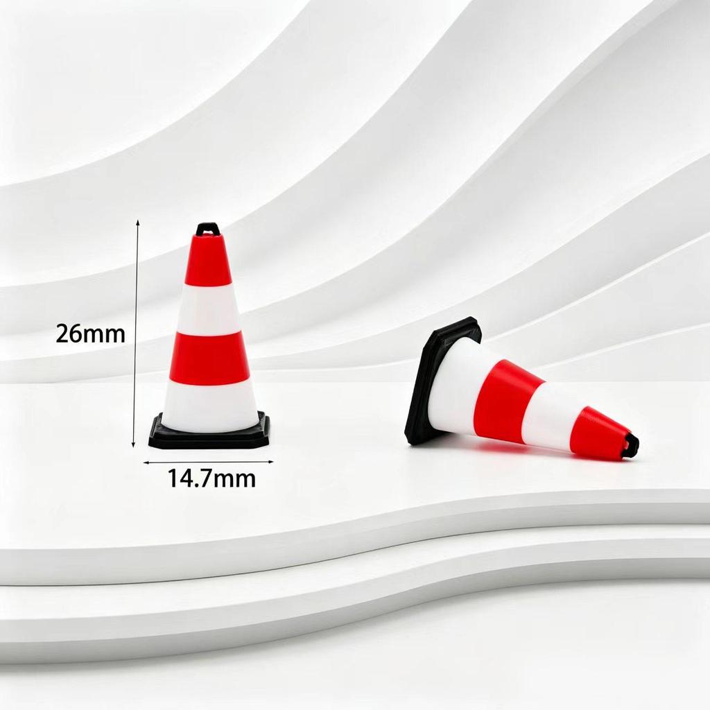 Mini Ice Cream Cone Toy - Traffic Cone and Barrier Marker Model for Kids
