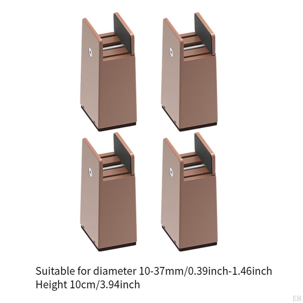 4 Pack Bed Leg Risers, Furniture Riser Blocks, Height Extensions for Desk Table, Living Room