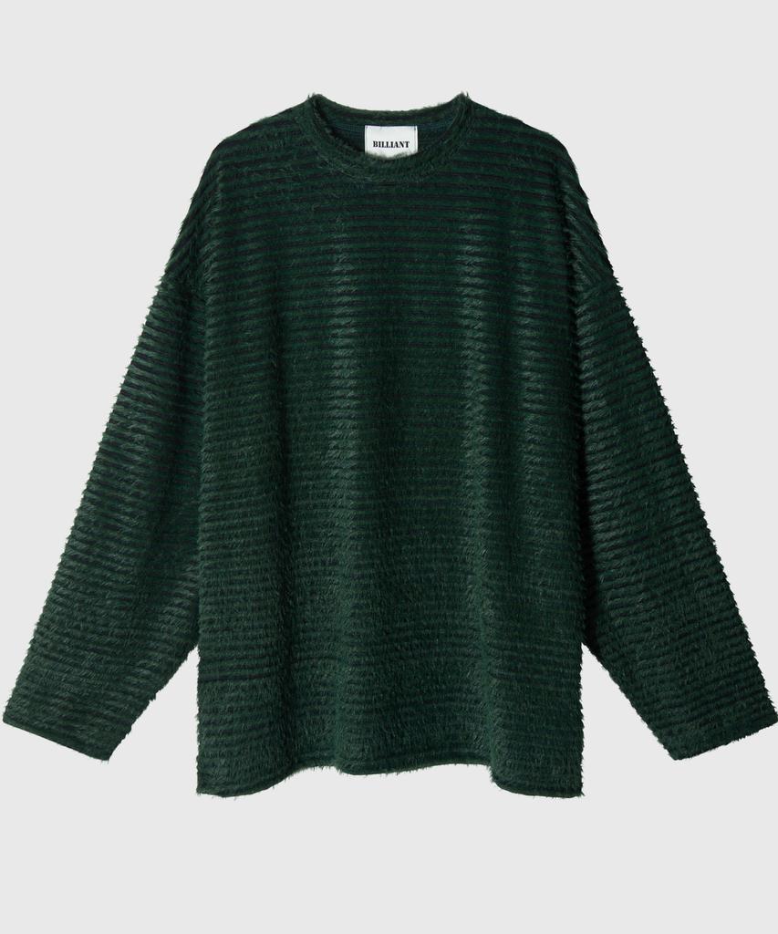 BILLIANT Mohair Over Striped Knit_Green