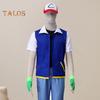 3Pcs/Set Anime Outfit Role-Playing Costume Ash Fans Jacket Gloves Hat Set Daily Wear Parties Festivals