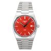 PRX Stainless Steel Red Dial Quartz T137.410.11.421.00 100M Men's Watch