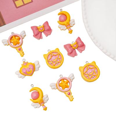 Resin Pretty Girl Warrior Pendant For DIY Bracelets Necklaces Jewelry Making