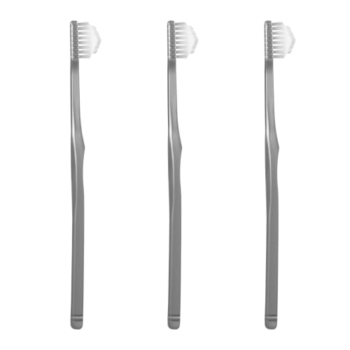 

Miracle Toothbrush for Adults, Soft, Matte Gray, Set of 3. Removes dirt with just a stroke. [Authentic] [Official]