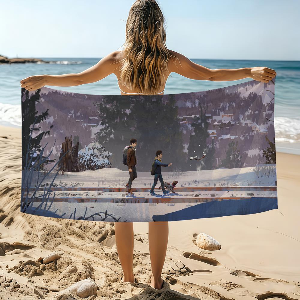 

Funny L-Life is Strange2 Video Game Towel Beach Towel Oversized Quick Dry Towel Absorbent Soft Swim BeachTowels for Men Women W30*H60(CM)