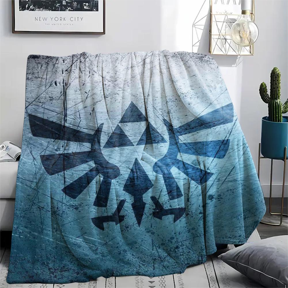 1Pc Link Zelda Print Flannel Blanket, High quality Comfortable for All Seasons, Home Decor, Warmth and Comfort, Perfect for Christmas Gifts