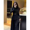 Chic Little Channel Style Knit Dress - Women's Autumn/Winter Set