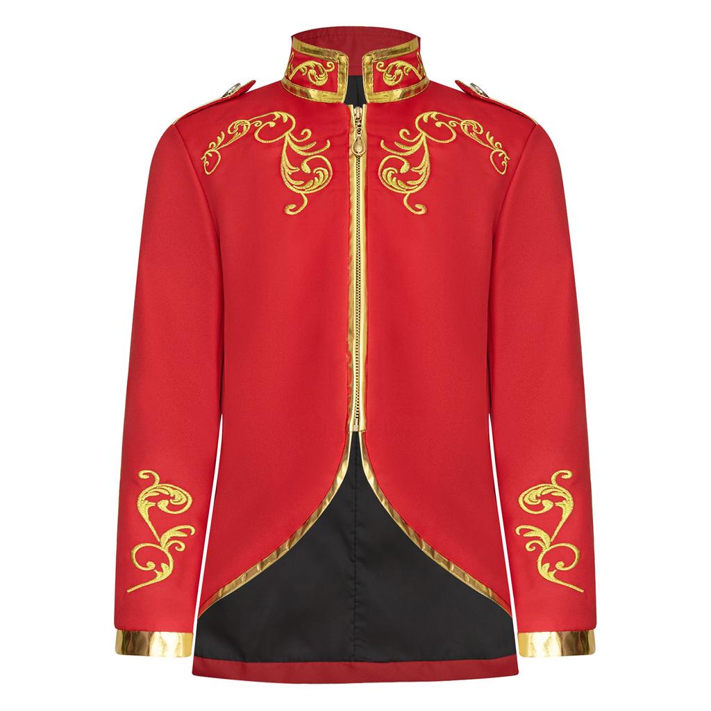 Boys Halloween Medieval Prince Costume Gold Embroidered Jacket Retro Palace Court Uniform