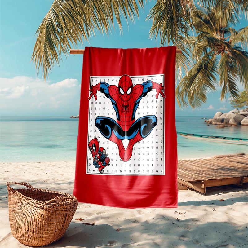 Spider-Man beach towel Outdoor camping Beach towel for vacation swim Outdoor pool Absorbent bath towel