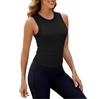 Women's Fashion Solid Color Sleeveless Round Neck Slim Fit Bottom Tank Top T-shirt Top