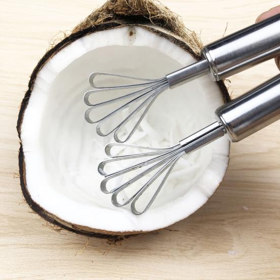 Grattugia per Cocco Facile da Usare Risparmio di Lavoro 5 Artigli Acciaio Inossidabile Grattugia Sbucciatrice per Cocco per Cucina