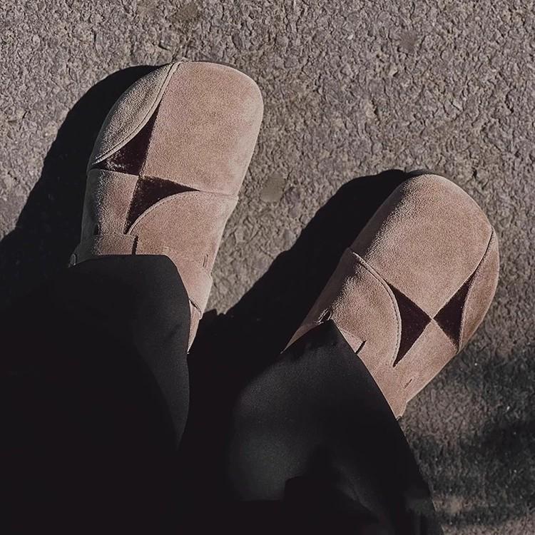 Leather Korean Version Niche Thick-soled Birkenstocks Bag Head Half Slippers Women's Outer Wear 2025 New Spring and Summer Versatile Sandals