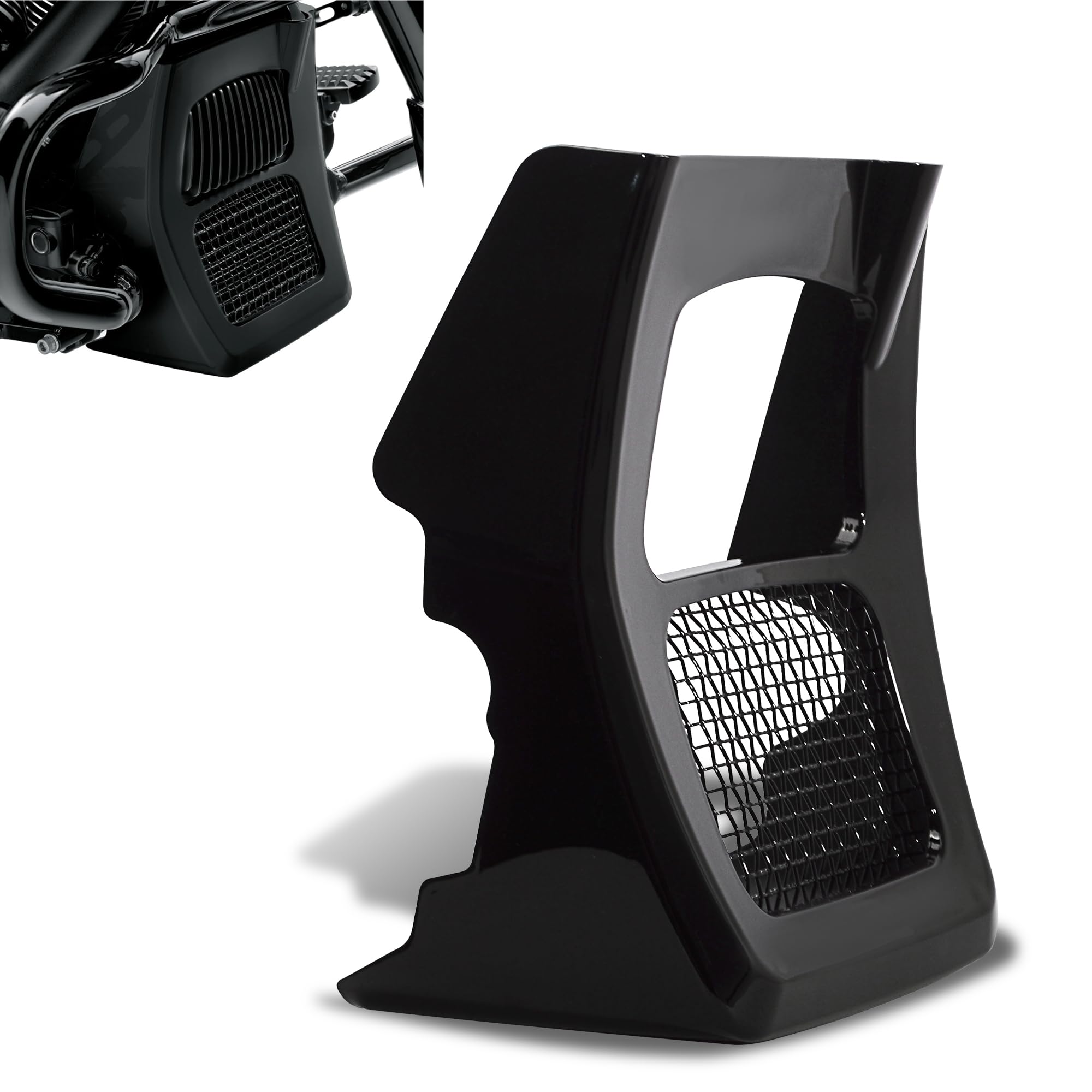 

WOWTK Передний спойлер для Harley Touring Road Street Road и Electra Glide Standard, глянцевый черный, 2017-2025 King, Glide, Glide, Модели,