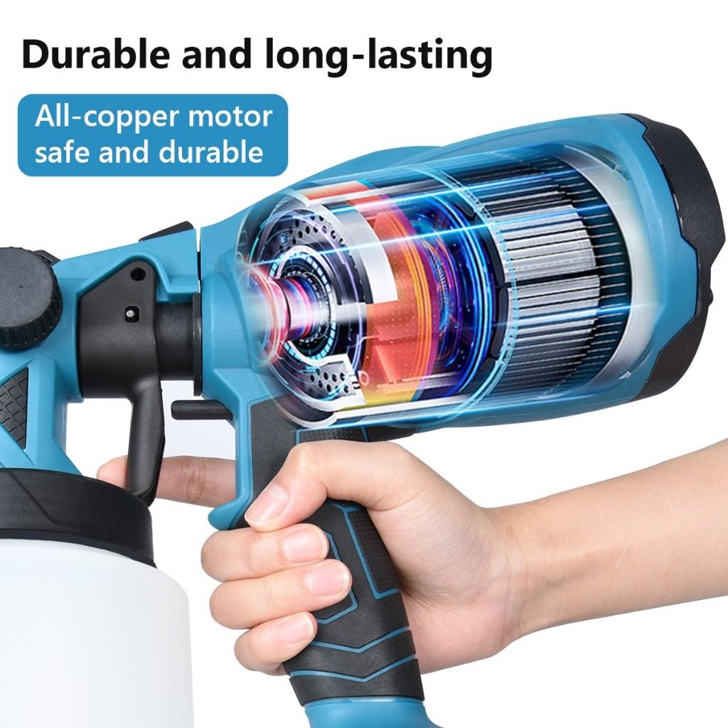 2000W Cordless Paint Sprayer Mesin Pengecat Adjustable Shape Paint Spray Gun Penyembur Cat Elektrik 800ml