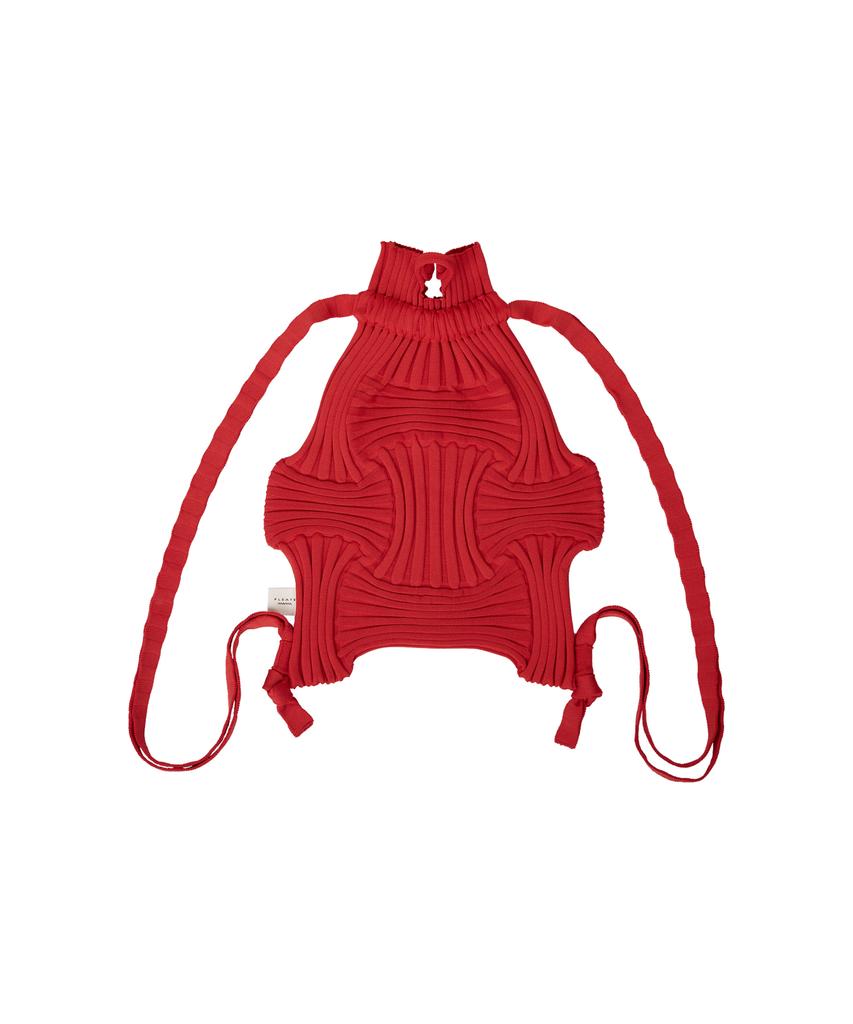 Pleatsmama New Bow Backpack Red