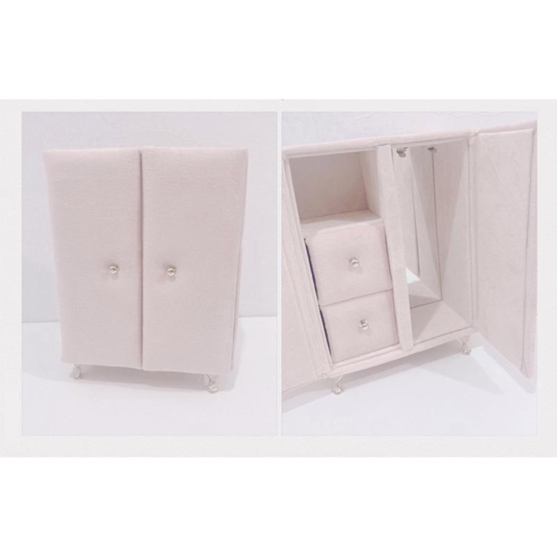 Schmuckschatulle in Sofaform, wunderschönes Schmucketui, Schmuckaufbewahrungsorganisator, Plüschstruktur zur modischen Schmuckaufbewahrung