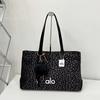 Leopard Print Bag, Women's Large Capacity Temperament Canvas Fashionable Shoulder Bag, Commuting Tote Bag for Work
