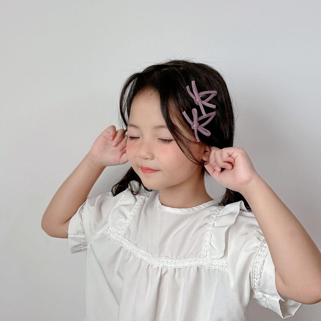 Korean Style Autumn/Winter Fabric Bow Hair Clip for Girls