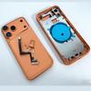 Full Assemble Titanium Flat Diy Housing for Iphone Xr To 17 Pro Xr Chassis Convert To Shiny 17 Pro Xr Like 17 Pro Backshell Kit