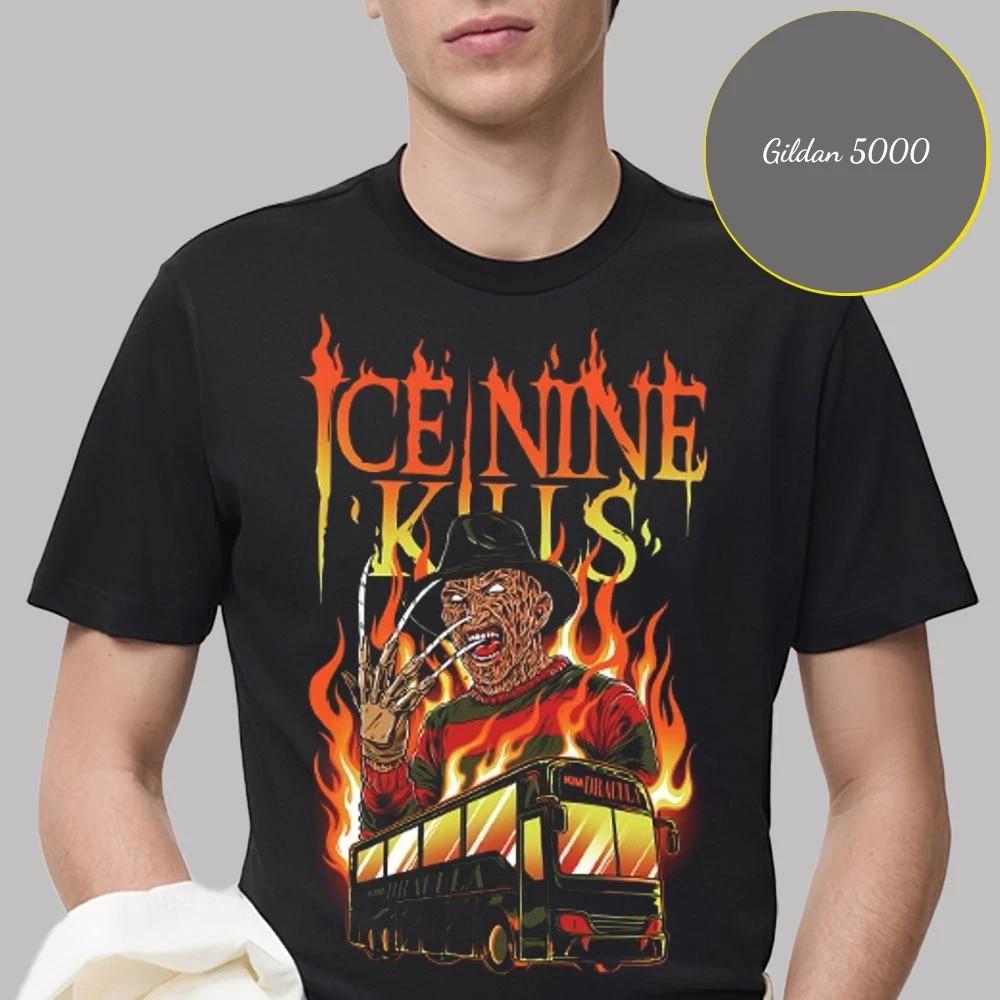 Ice Nine Kills X A Nightmare on Elm Street Freddy Krueger On Fire T-Shirt XXXL