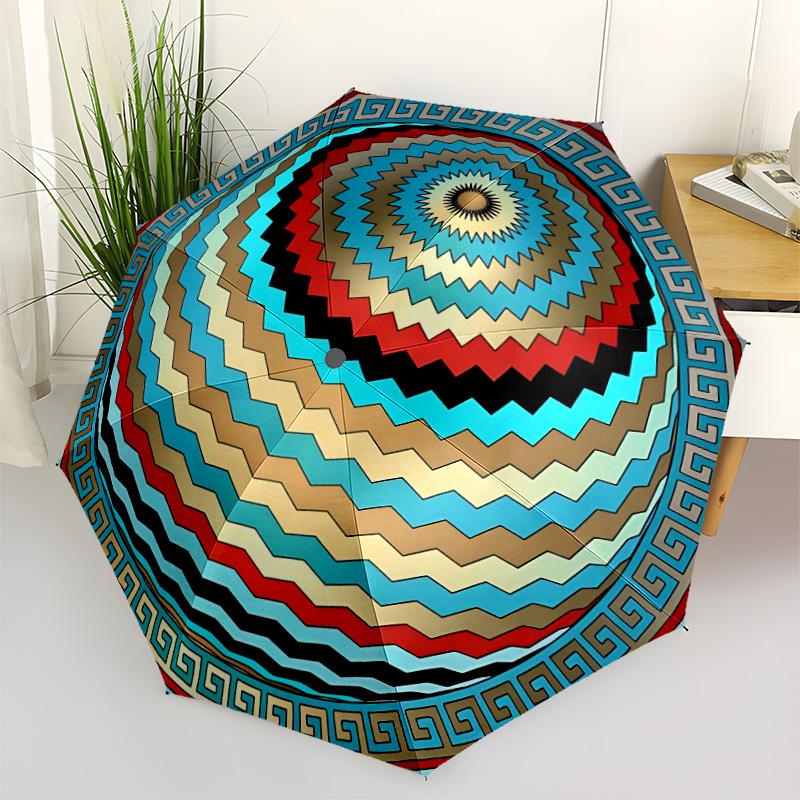 

1pc Mandala Pattern Automatic Open/Close Umbrella - All-Season Portable Umbrella for Women/Men yy251213037