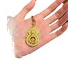 Color Preserved Diamond Studded Life's Four Beauties, Hollow Out Filigree, Rotating Gourd Pendant, Copper Gold Plated Gourd Pendant