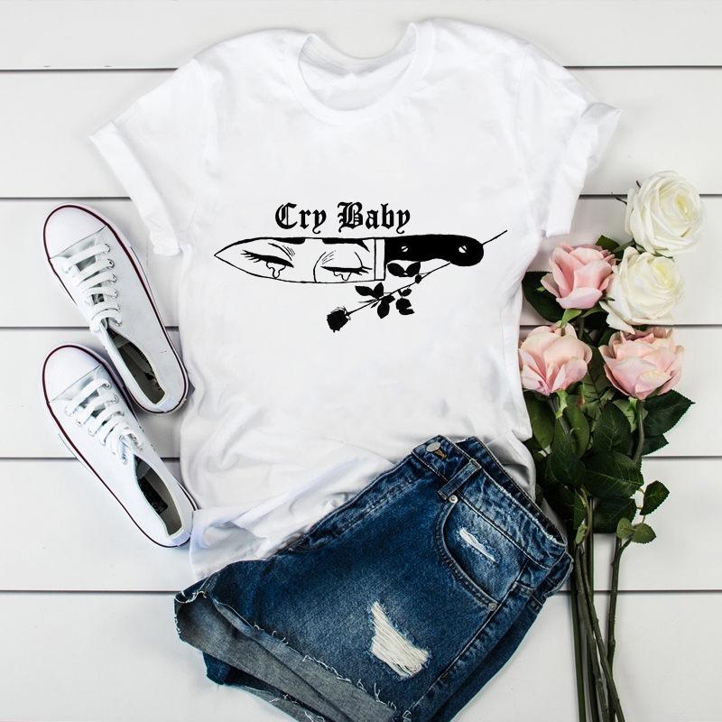 

Fashion Hiphop Women T-Shirt Watercolor Painting Bird Graphic Print Camiseta Muje T Shirt 90S Summer Harajuku Tshirt Tumblr Tops XXXL білий