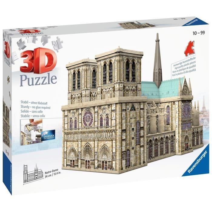 Puzzle 3d - ravensburger - notre-dame de paris - paysage et nature - 250-400 pièces - 12 ans