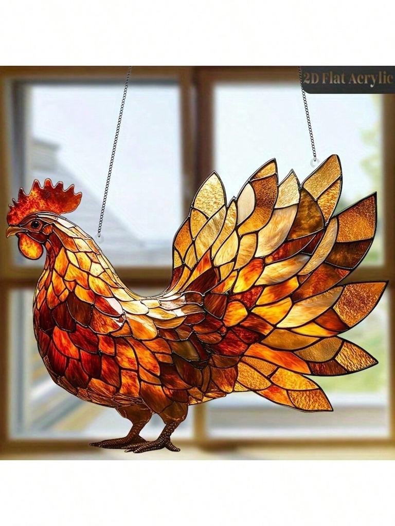 1 piece of eye-catching rooster pendant, perfect for garden decoration, adding farmhouse charm to the kitchen and porch