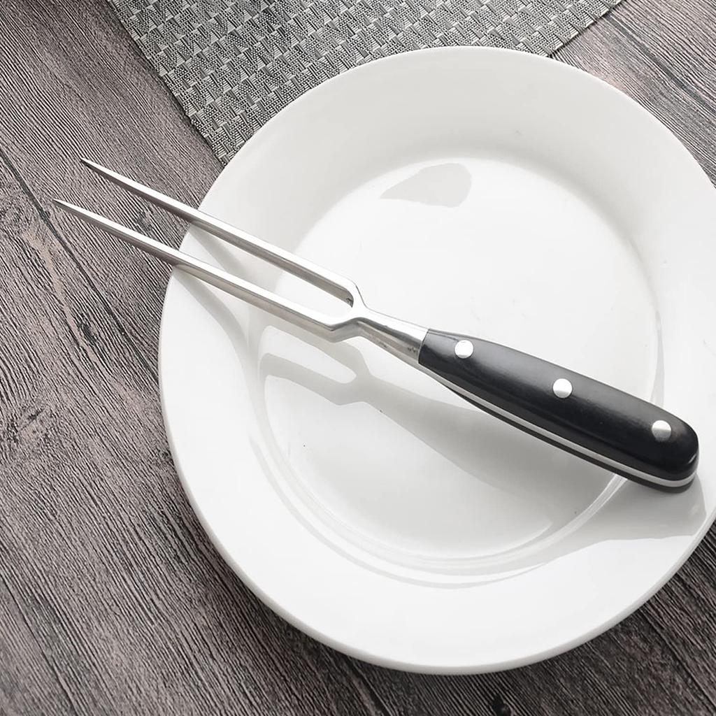 30cm Edelstahl Tranchiergabel für Outdoor BBQ Grillwerkzeug für und Steak mit antibakteriellem Griff BBQ, Fleisch, Fisch,