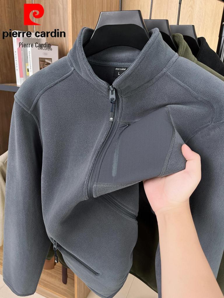 Pierre Cardin 2025 Pánská oboustranná ležérní bunda s kapucí - Podzimní móda pro muže středního věku