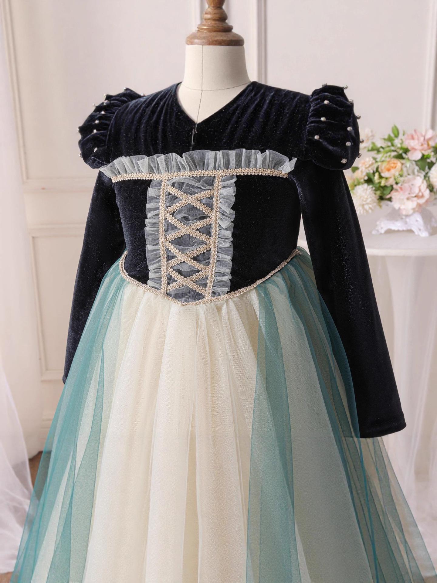 

2025 Elegant Formal Dress with Irregular Mesh Skirt for Princess-Inspired Birthdays 130cm