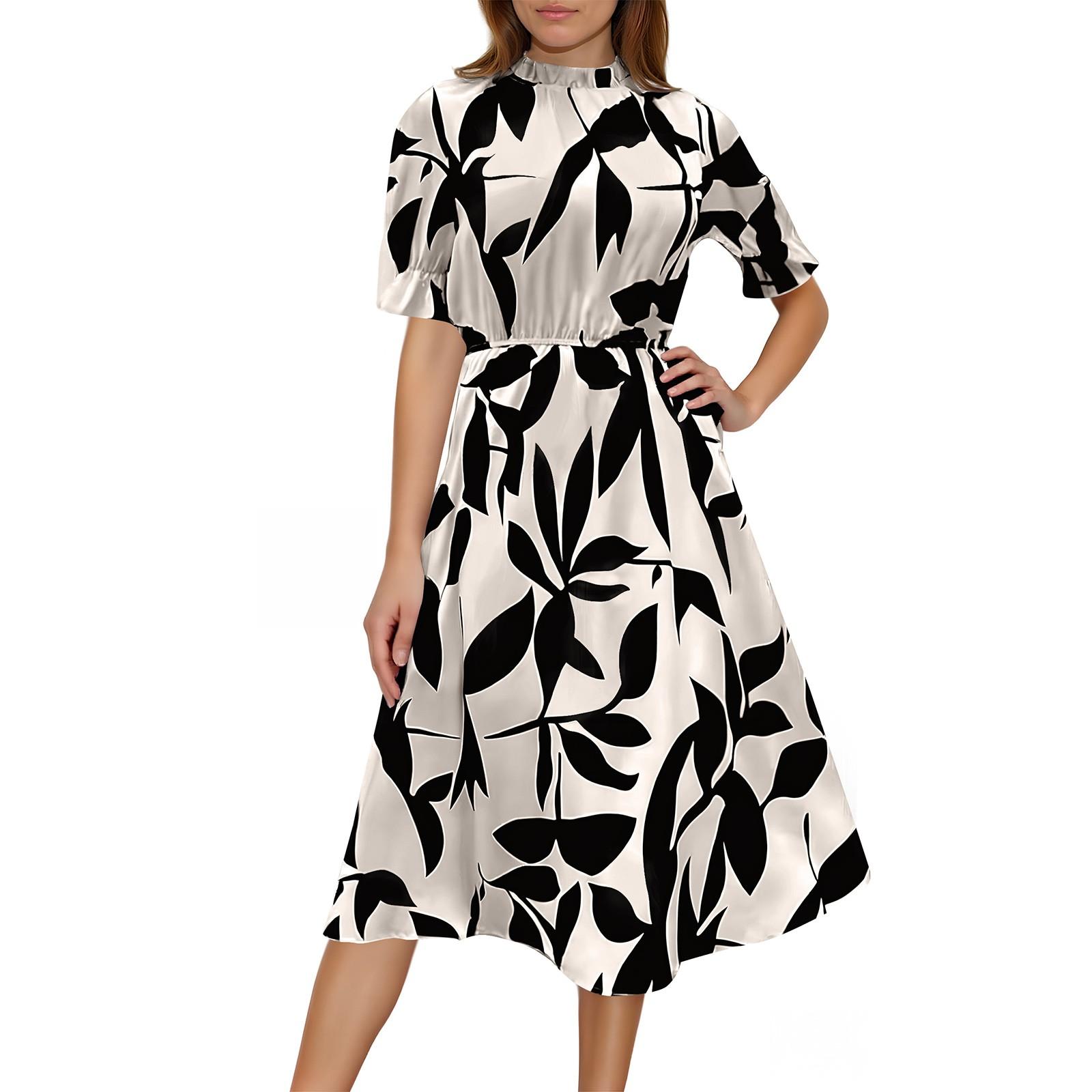 

Длинная юбка с короткими рукавами, круглым вырезом и оборками XL белый