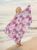 Cute Pink Bow Microfiber Beach Towel Quick Dry Absorbent Bath Towel for Girls Summer Beach Pool