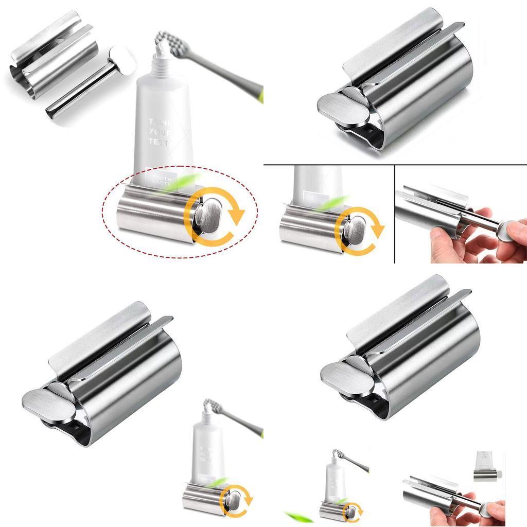 Stainless Steel Rolling Toothpaste Tube Squeezer Durable And Easy-to-use Dispenser