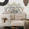 Mandala Wall Decal, Bohemian Indian Mandala Decal, Headboard Master Bedroom Bohemian Decal