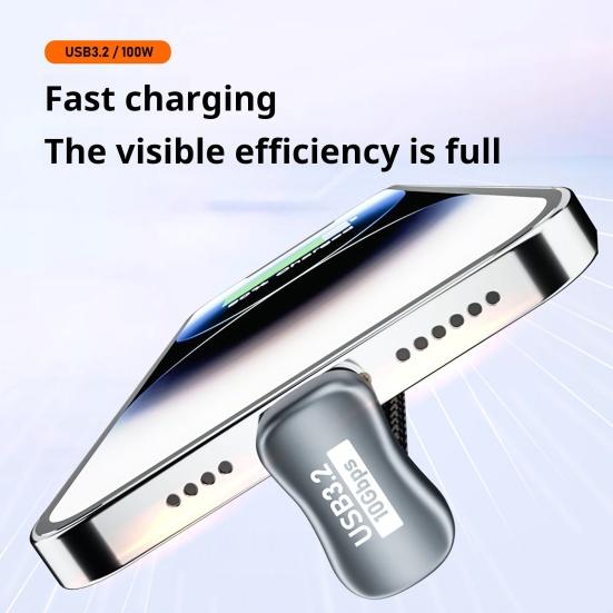 

Type-C Data Cable USB3.2 Gen2 PD 100w High Speed Fast Charging Cable U-shaped Data Cable OTG Audio Video Output Cable Versatile Compatibility Cable 50 cm A